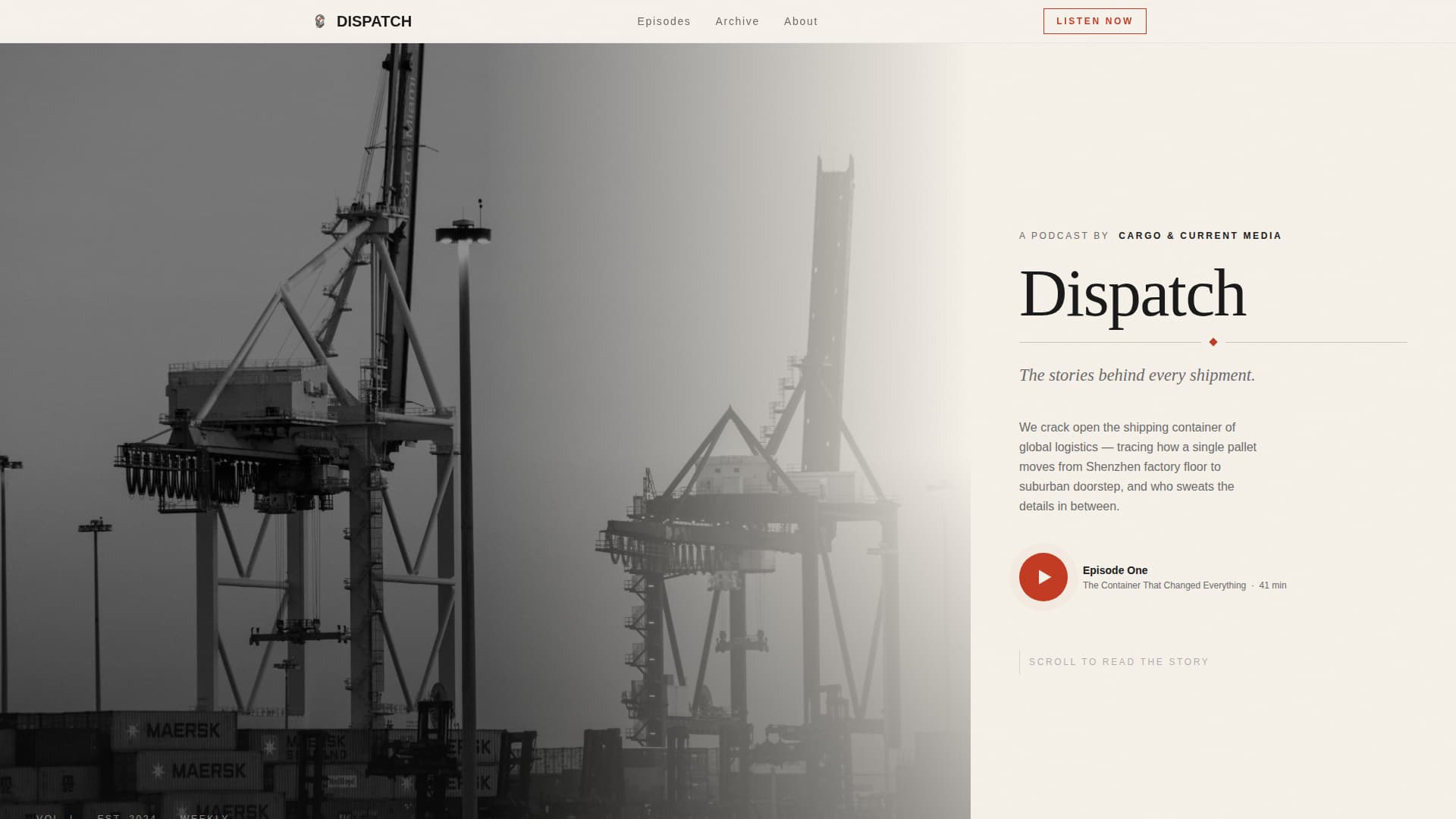 Dispatch - Compelling Logistics Landing Page Template