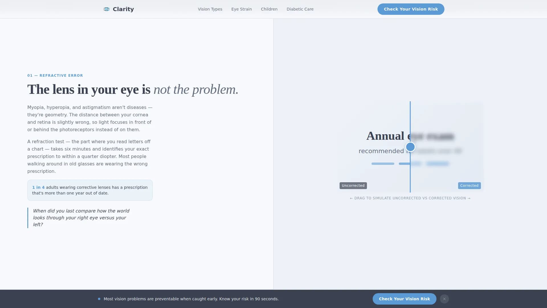 Optometrist Booking Website Template