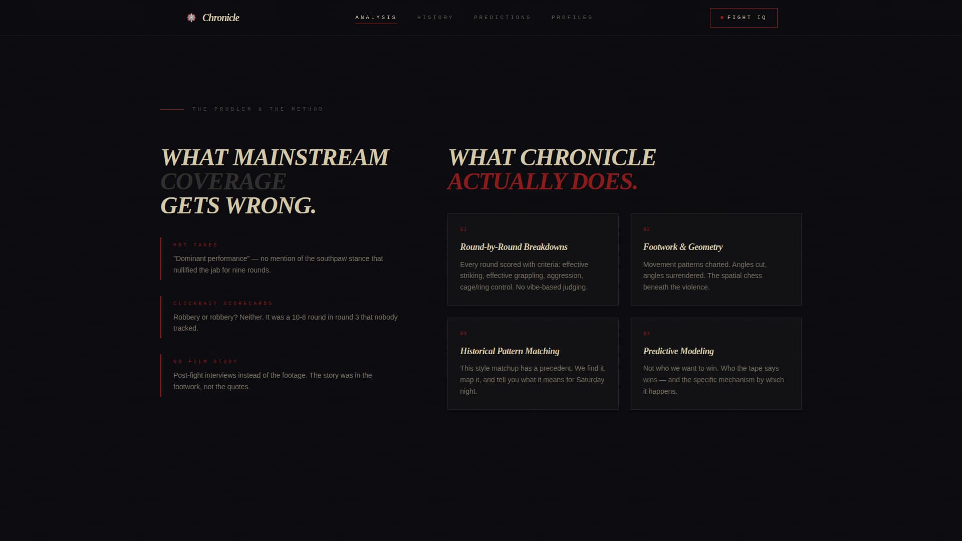 Chronicle - Authoritative MMA Landing Page Template