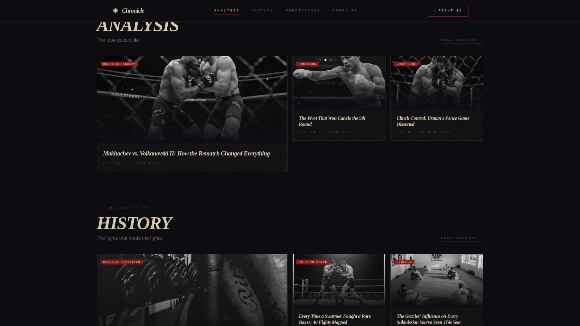 Chronicle - Authoritative MMA Landing Page Template