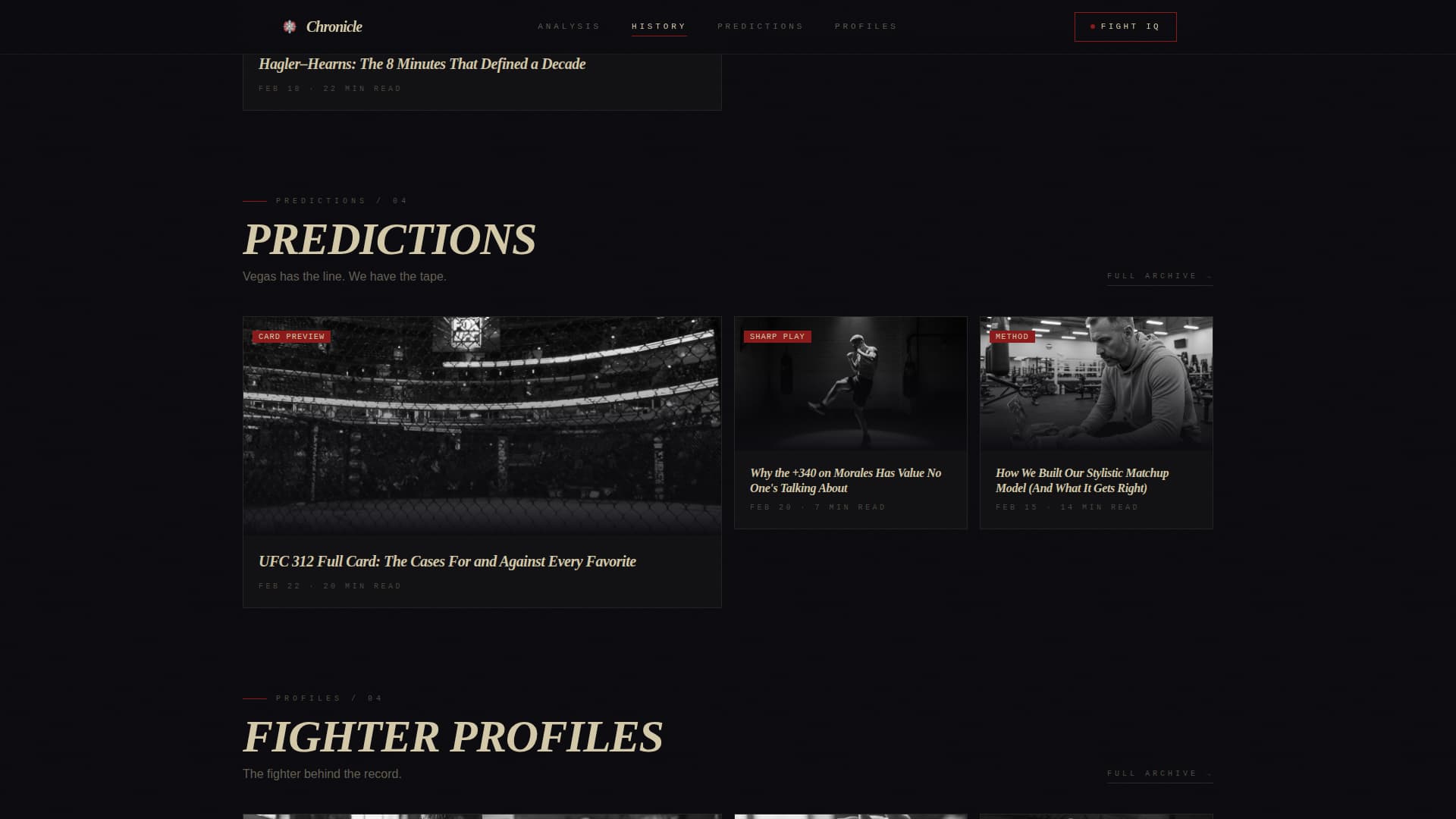 Chronicle - Authoritative MMA Landing Page Template