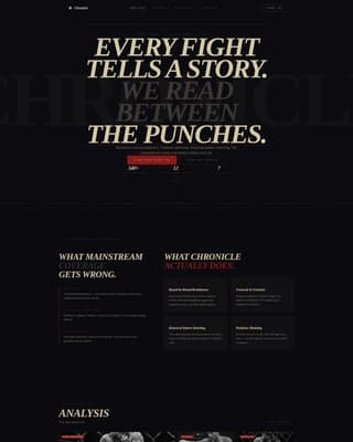 Chronicle - Authoritative MMA Landing Page Template