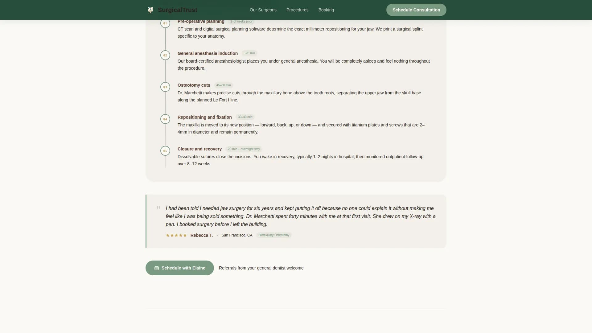 Surgicaltrust - Authoritative Oral Surgeon Landing Page Template
