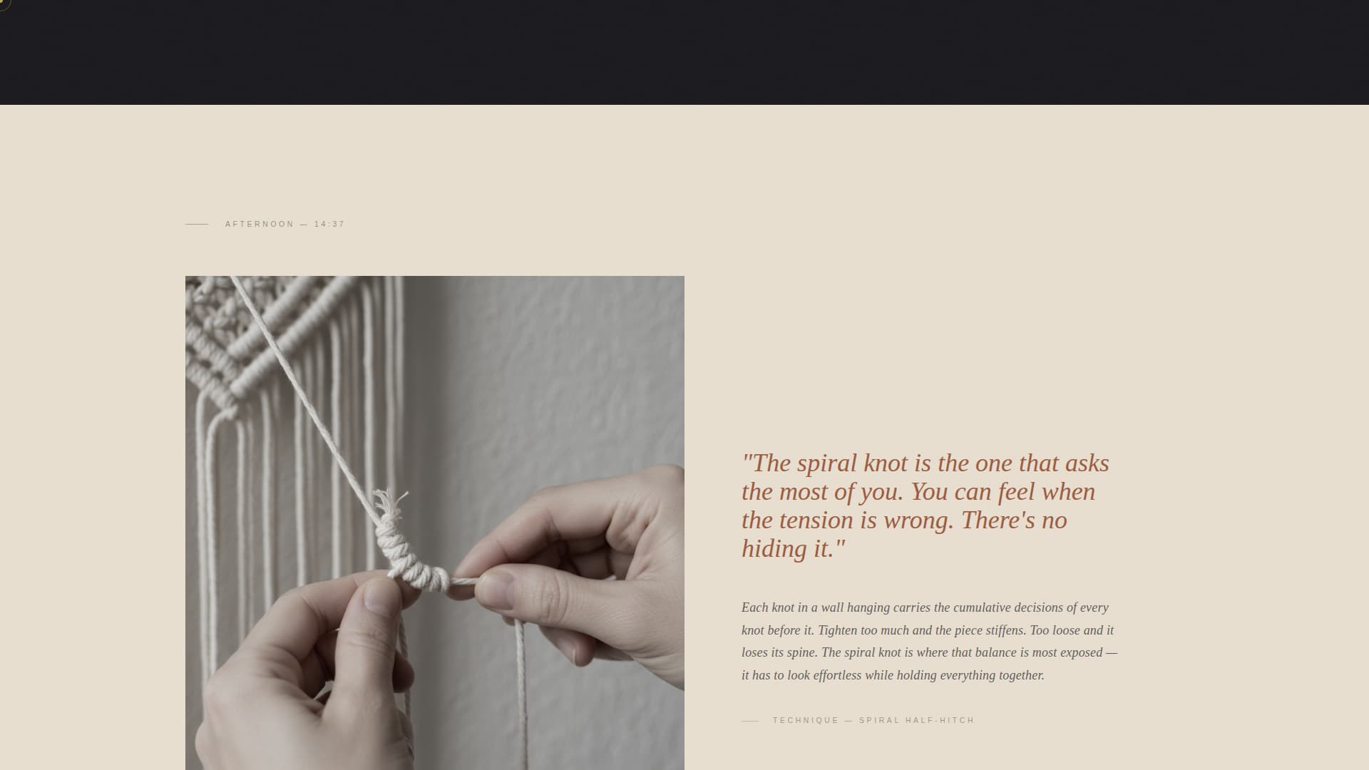 Knot - Cinematic Fiberart Landing Page Template