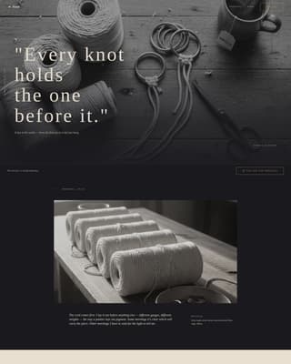 Knot - Cinematic Fiberart Landing Page Template