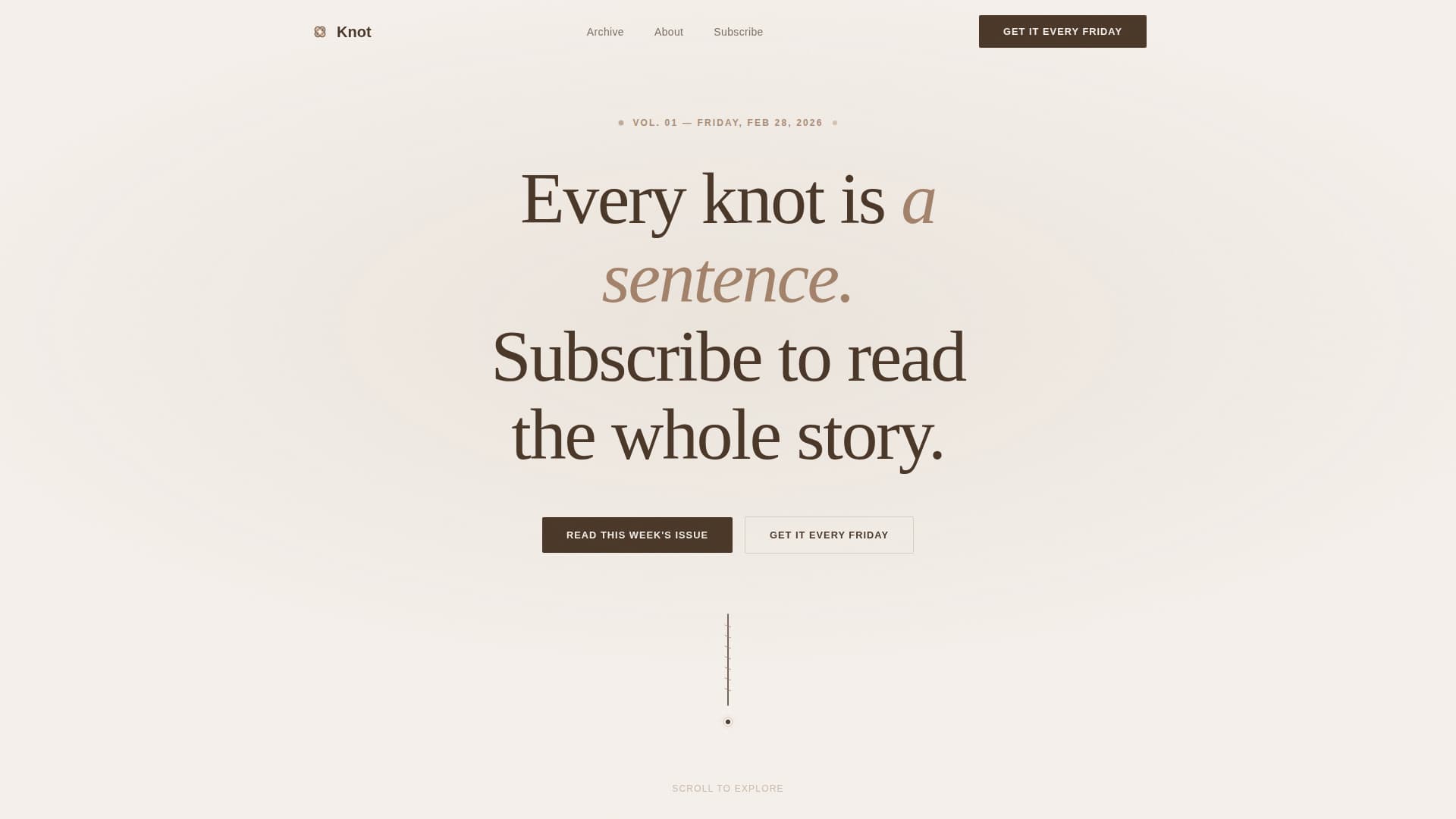 Knot — Premium Textile Arts Landing Page Template