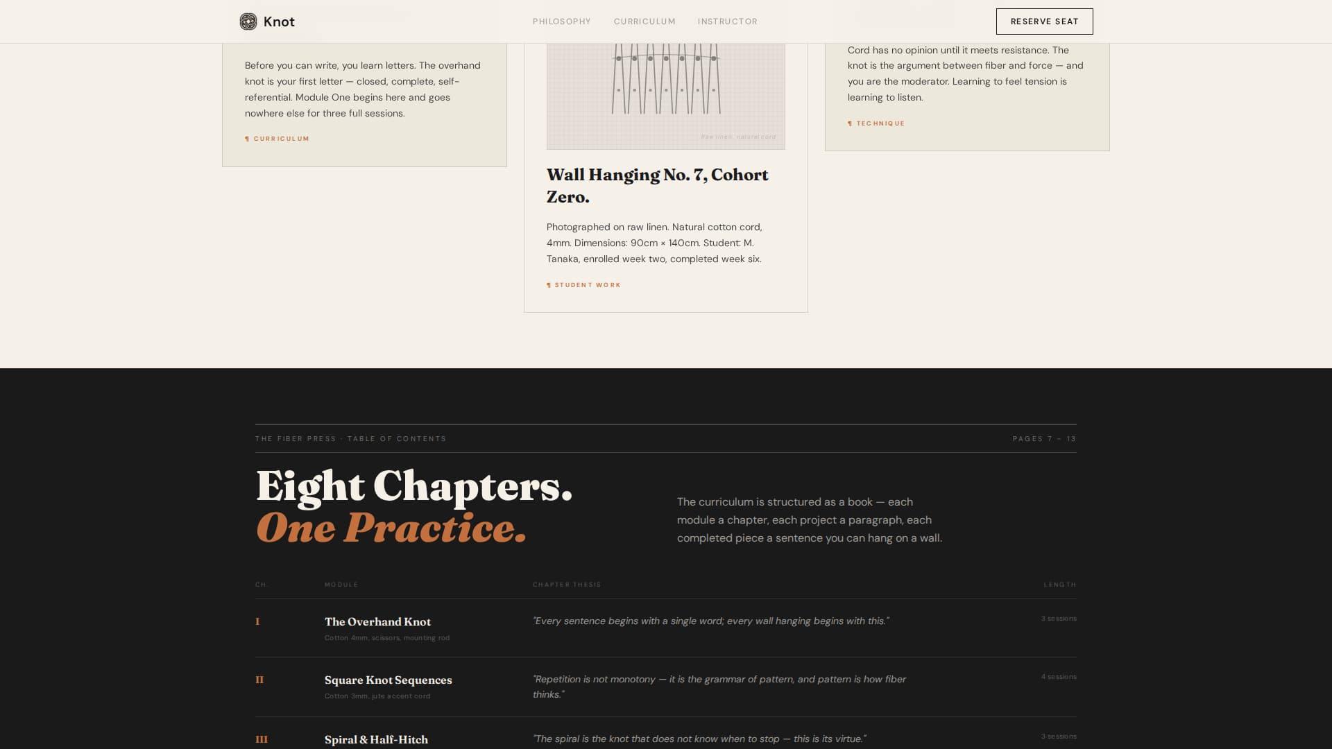 Knot - Artisan Fiberart Landing Page Template