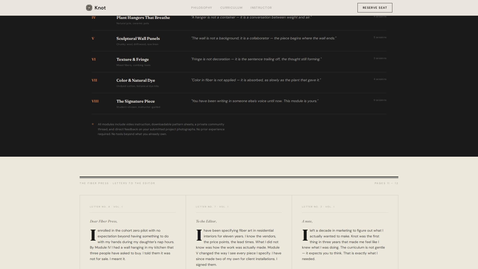 Knot - Artisan Fiberart Landing Page Template
