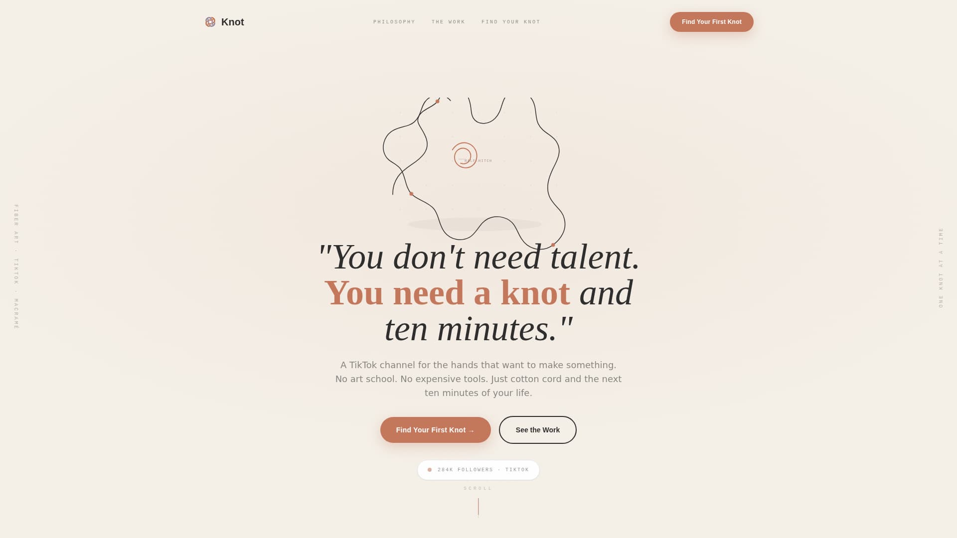 Knot - Artisan Macramé Landing Page Template