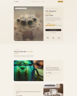 Filament - Captivating Macrophotography Landing Page Template