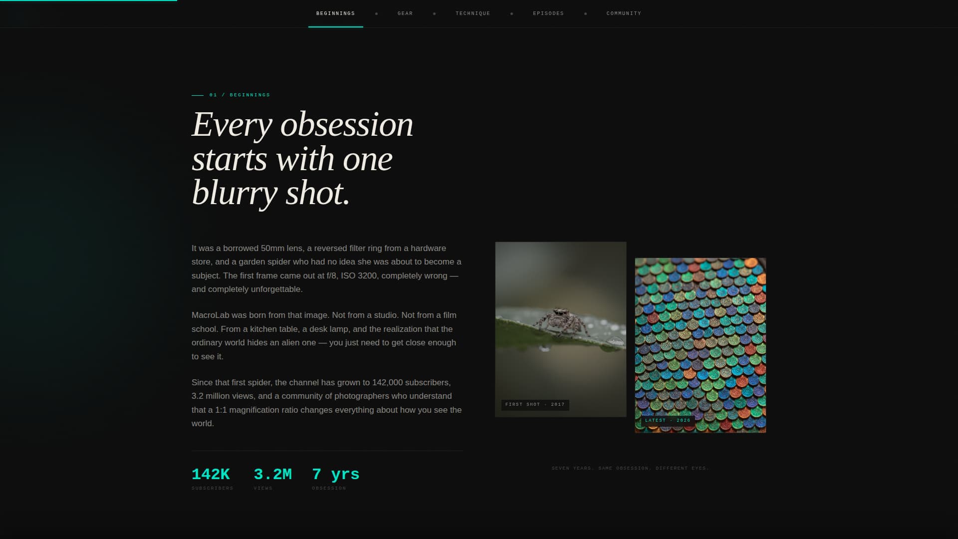 Macrolab - Cinematic Photography Landing Page Template