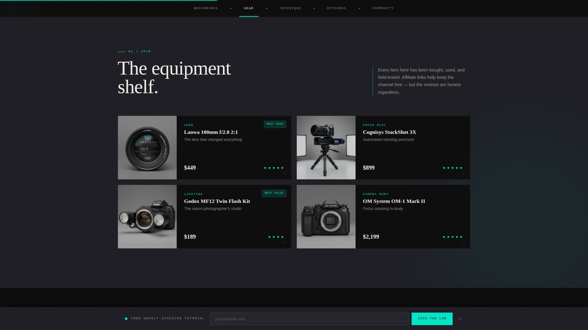 Macrolab - Cinematic Photography Landing Page Template