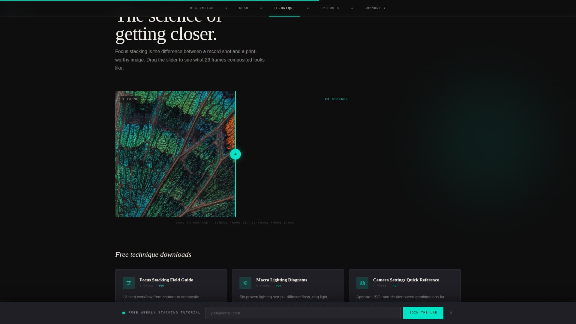 Macrolab - Cinematic Photography Landing Page Template