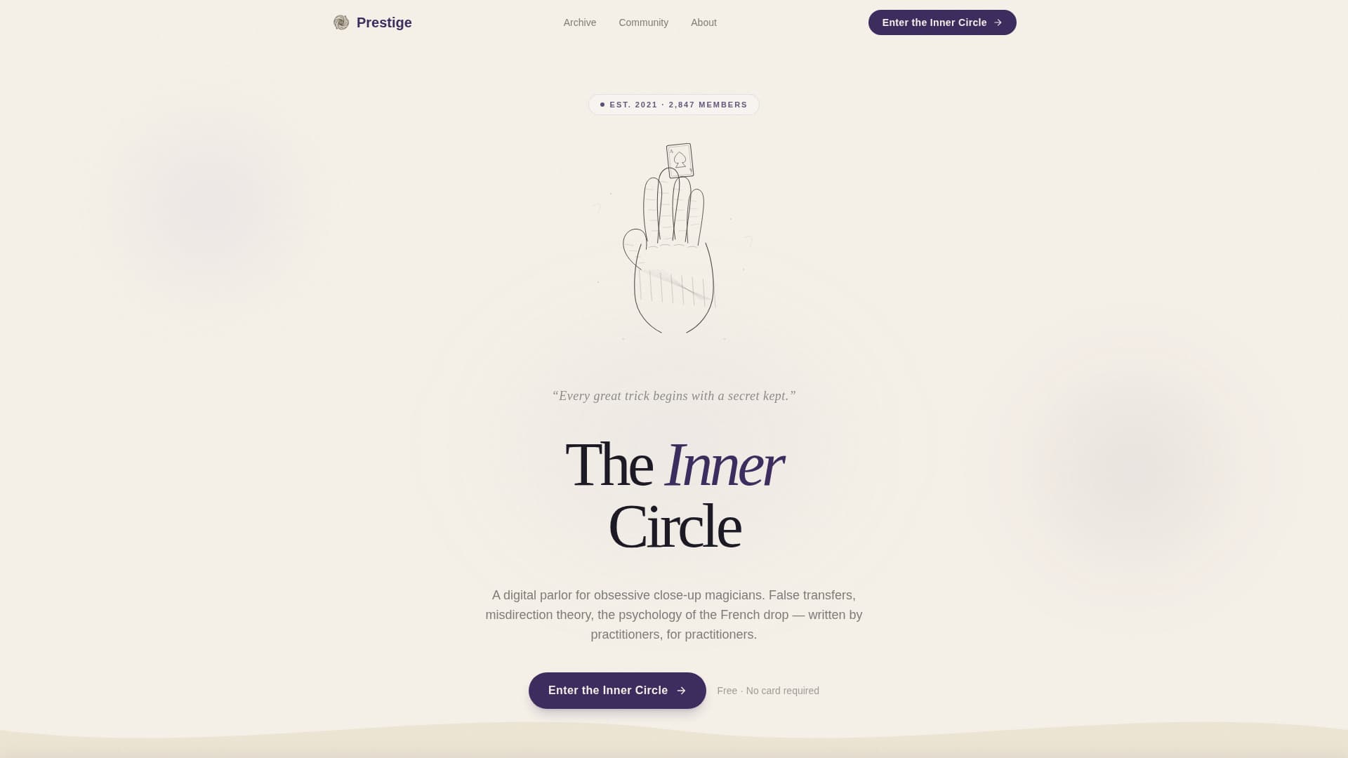 Prestige - Enchanting Magic Landing Page Template