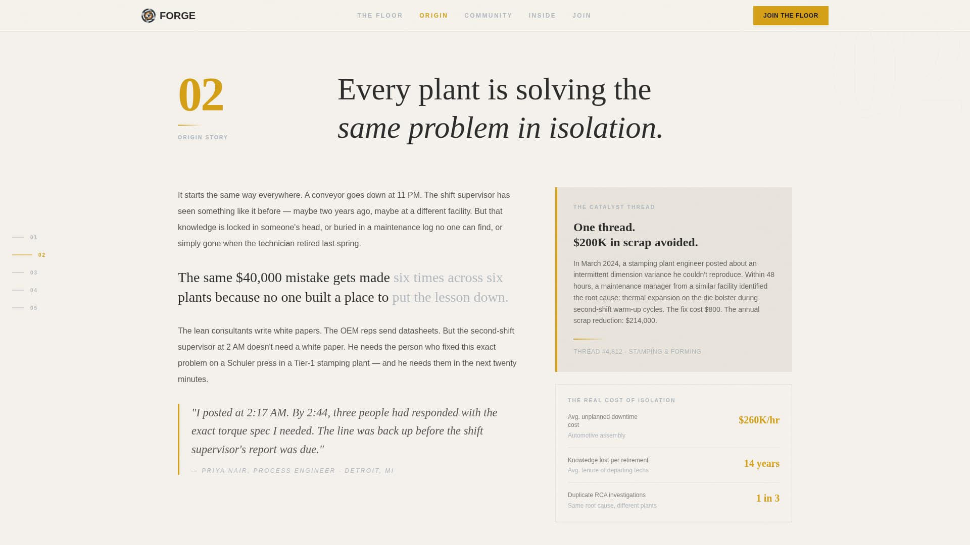 Forge - Authoritative Manufacturing Landing Page Template