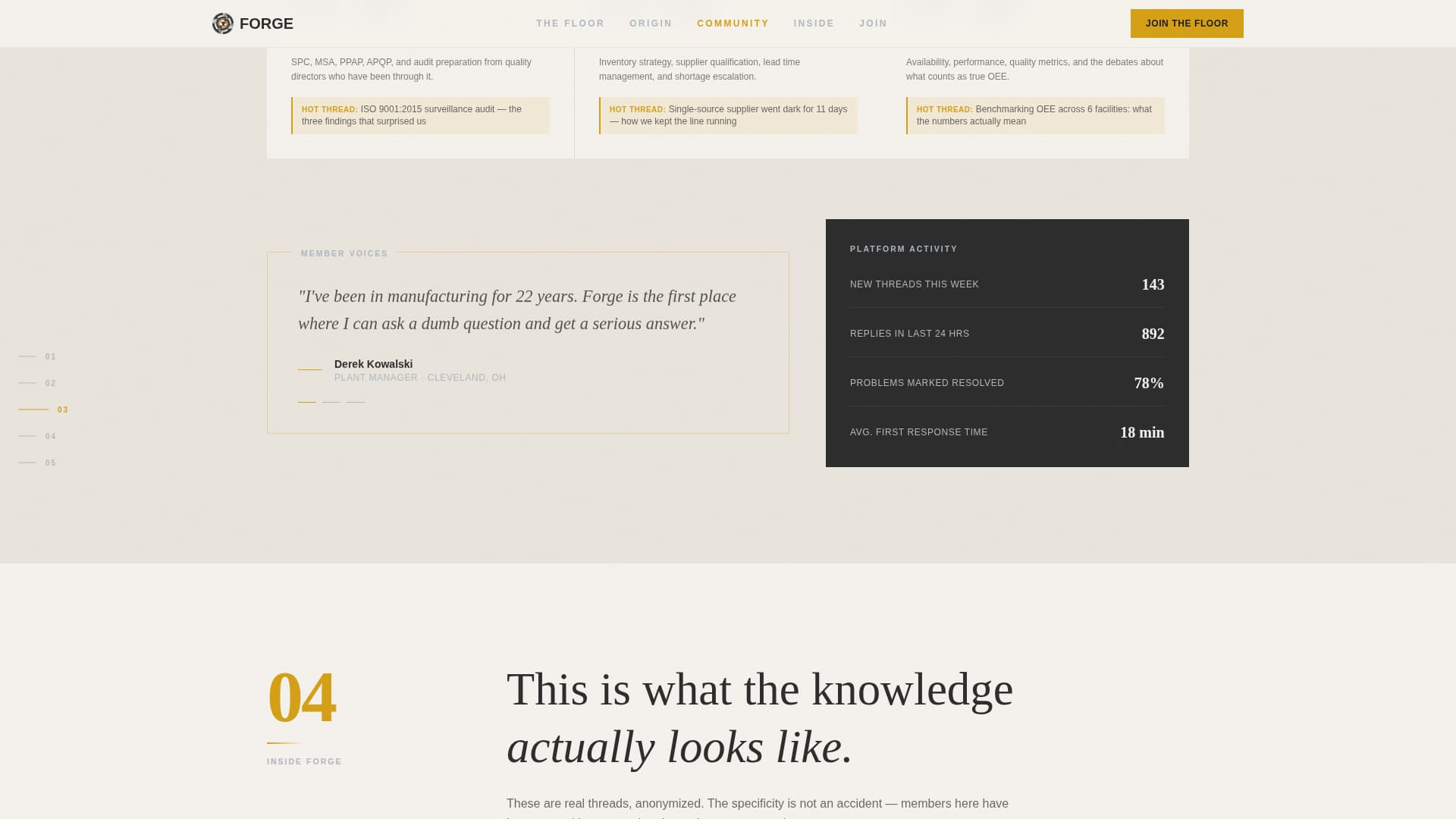 Forge - Authoritative Manufacturing Landing Page Template