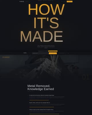 Forge - Cinematic Manufacturing Landing Page Template