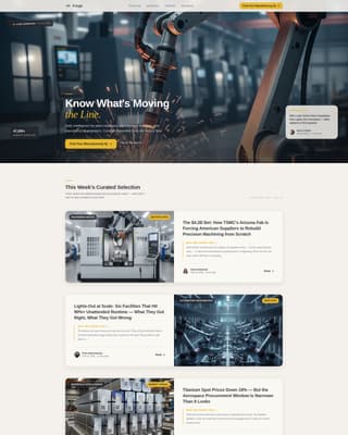 Forge - Industrial Manufacturing Landing Page Template