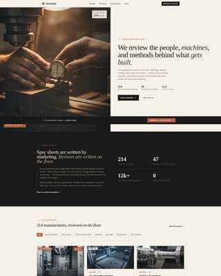 Chronicle - Trusted Manufacturing Landing Page Template