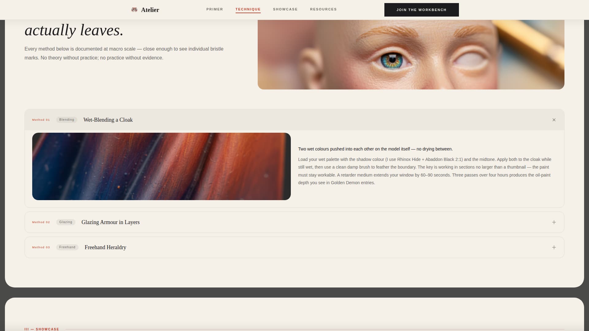 Atelier - Inspiring Miniature Painting Landing Page Template