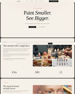 Atelier - Inspiring Miniature Painting Landing Page Template