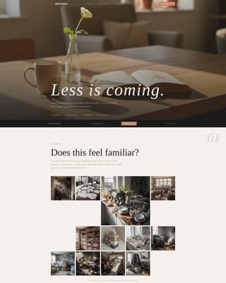 Declutter - Intentional Minimalism Landing Page Template