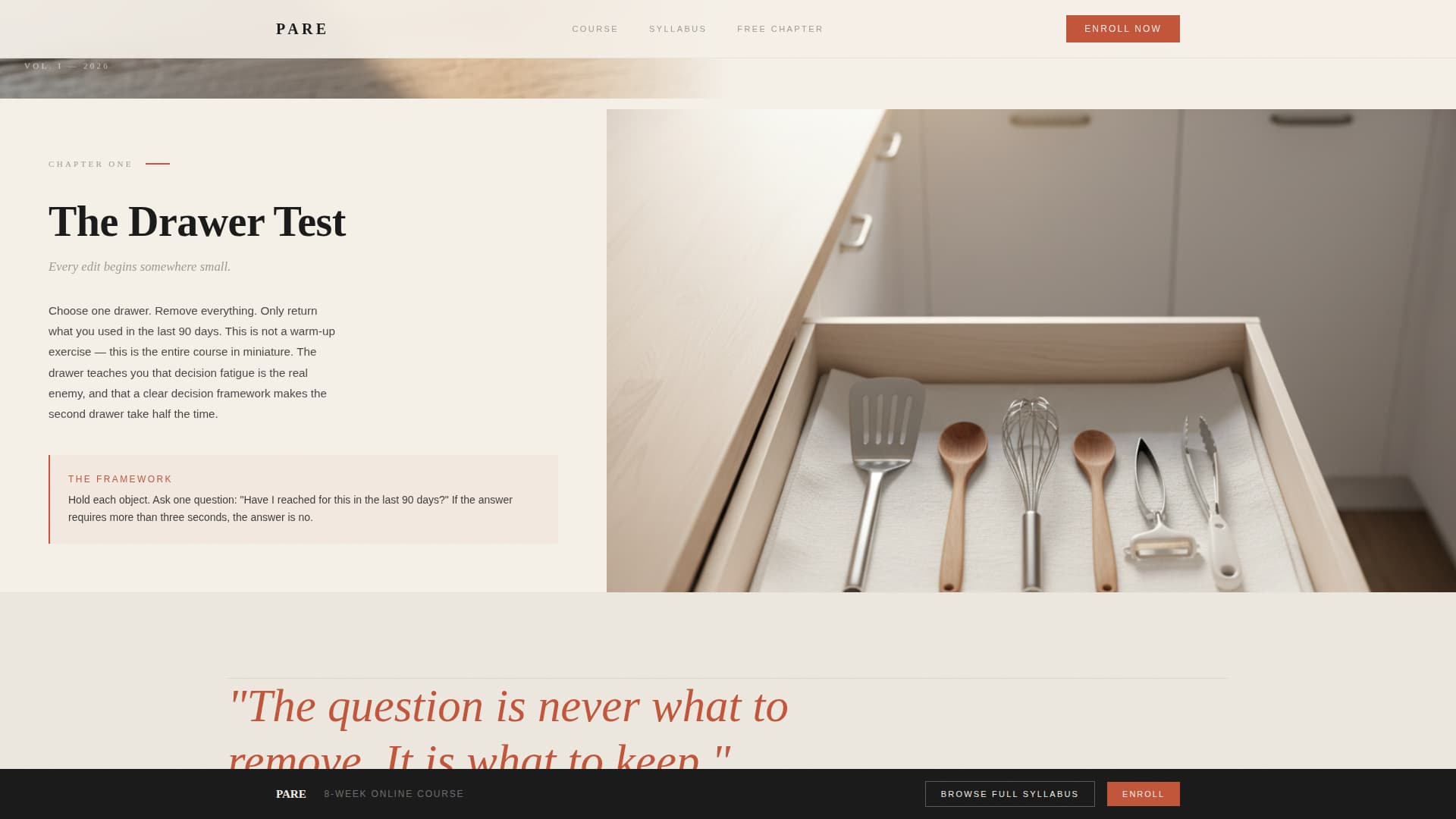 Pare - Elegant Decluttering Landing Page Template