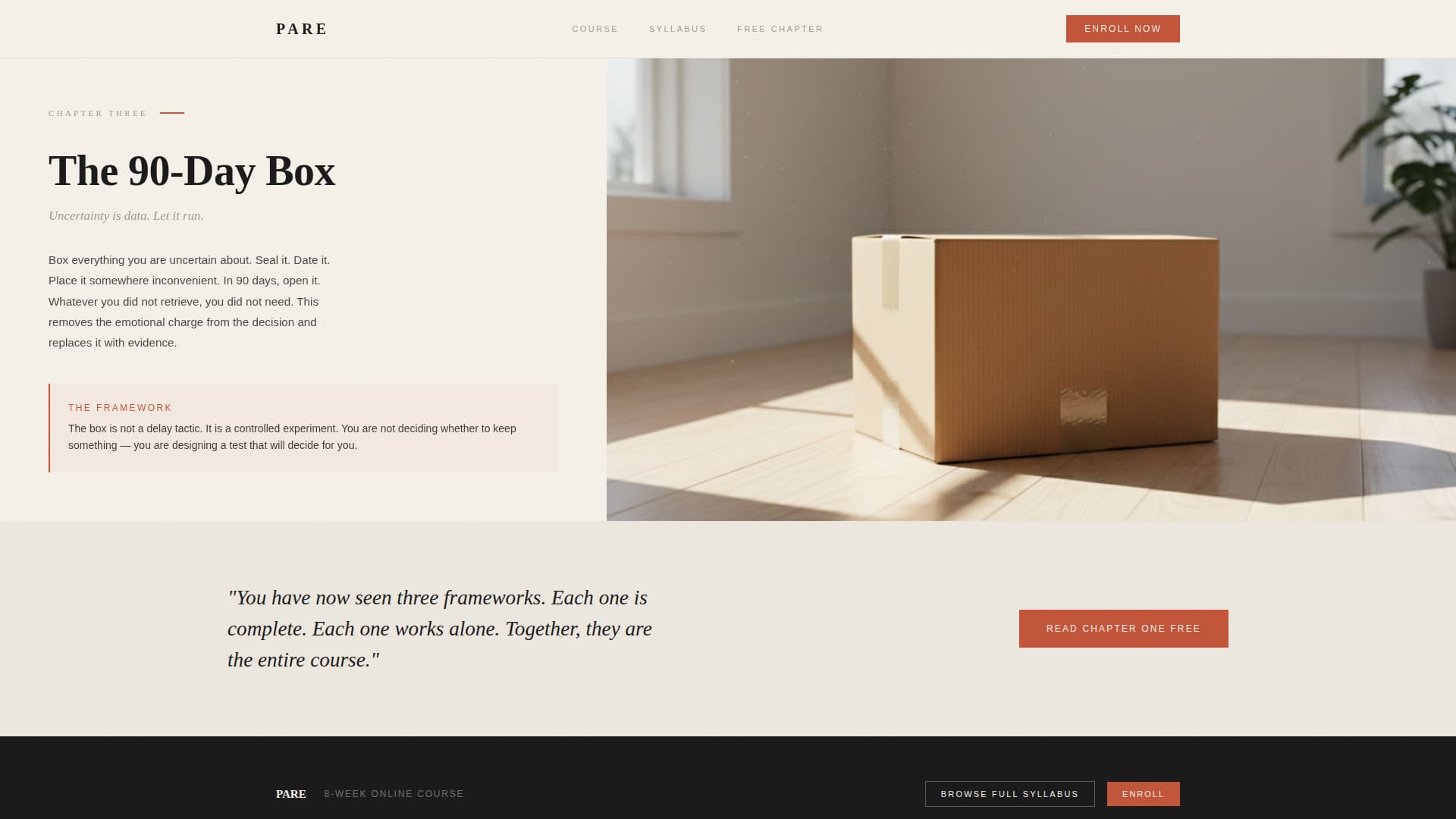 Pare - Elegant Decluttering Landing Page Template