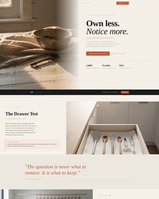 Pare - Elegant Decluttering Landing Page Template
