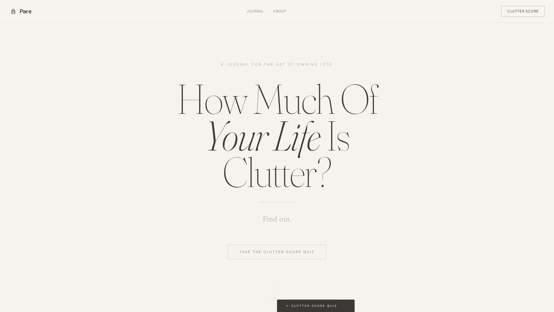 Pare - Serene Minimalist Landing Page Template