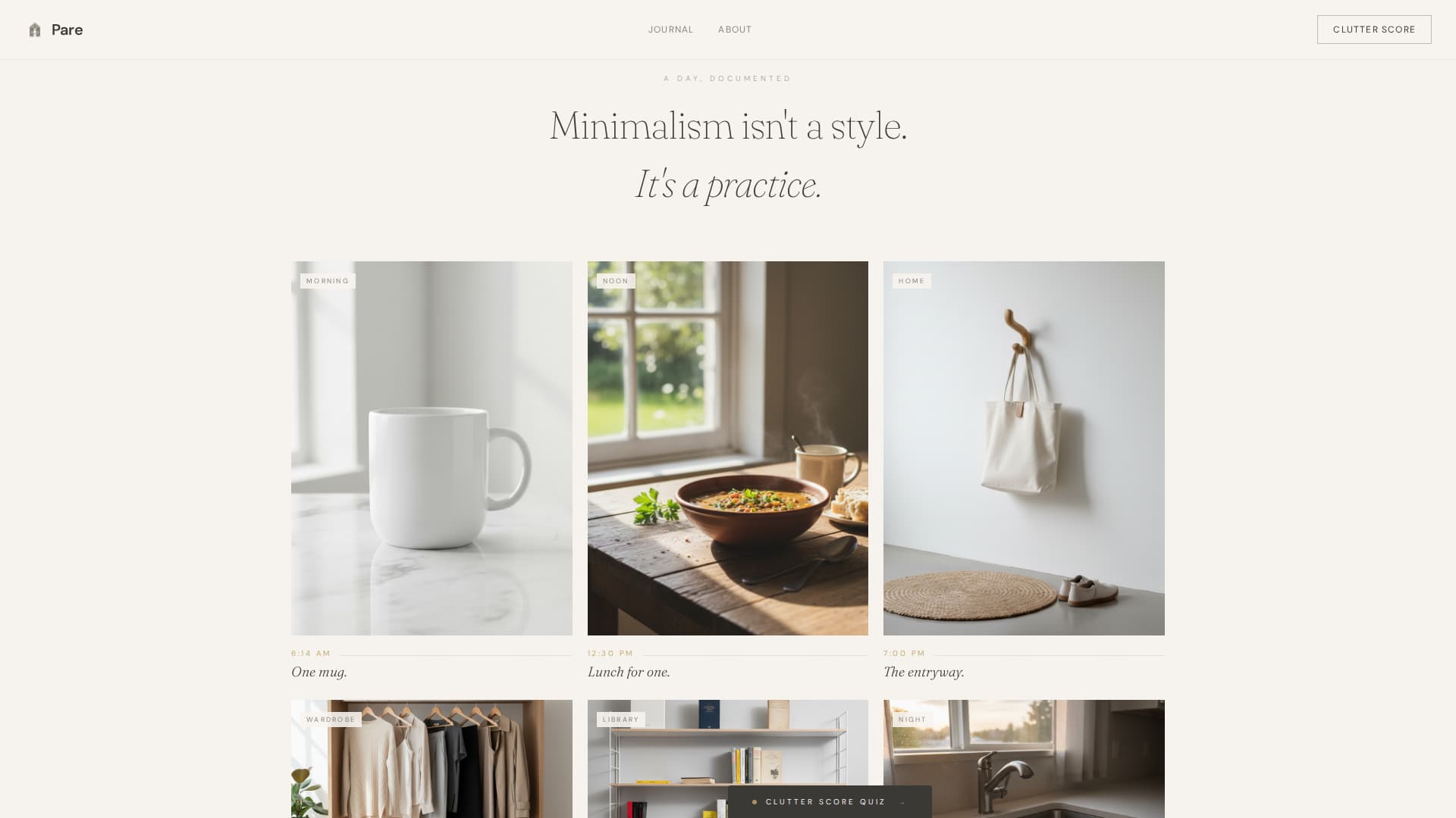 Pare - Serene Minimalist Landing Page Template