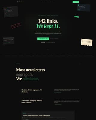 Curate - Cinematic Mobile Development Landing Page Template