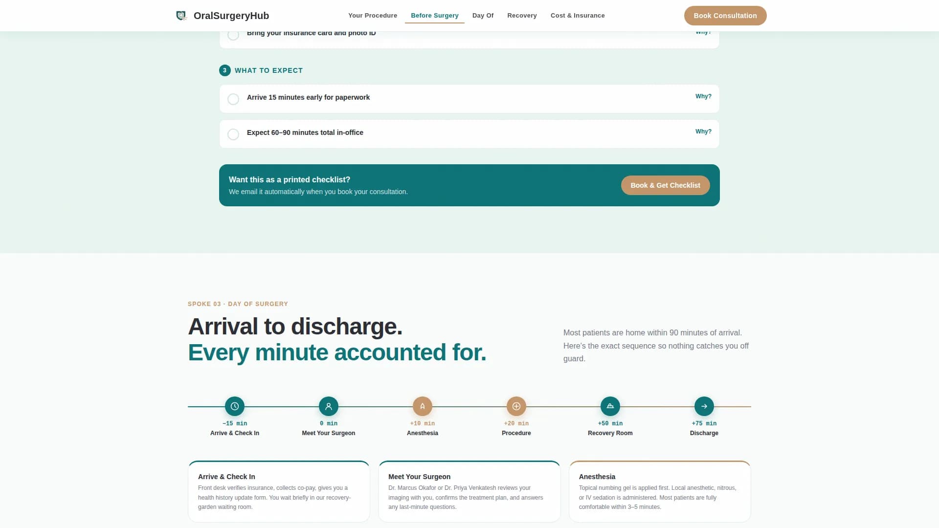 Oral Surgeon Booking Website Template