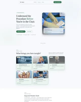 Suture - Reassuring Oral Surgeon Landing Page Template