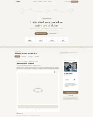 Wisdom - Calming Oral Surgeon Landing Page Template