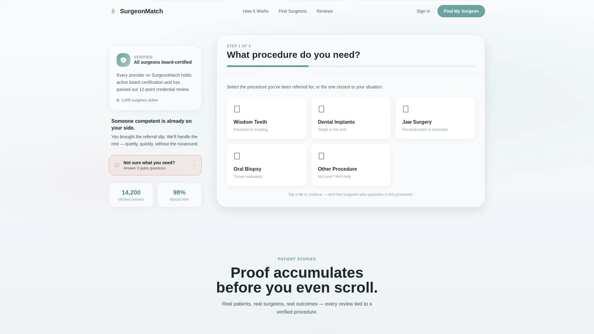 Oral Surgeon Reviews Website Template