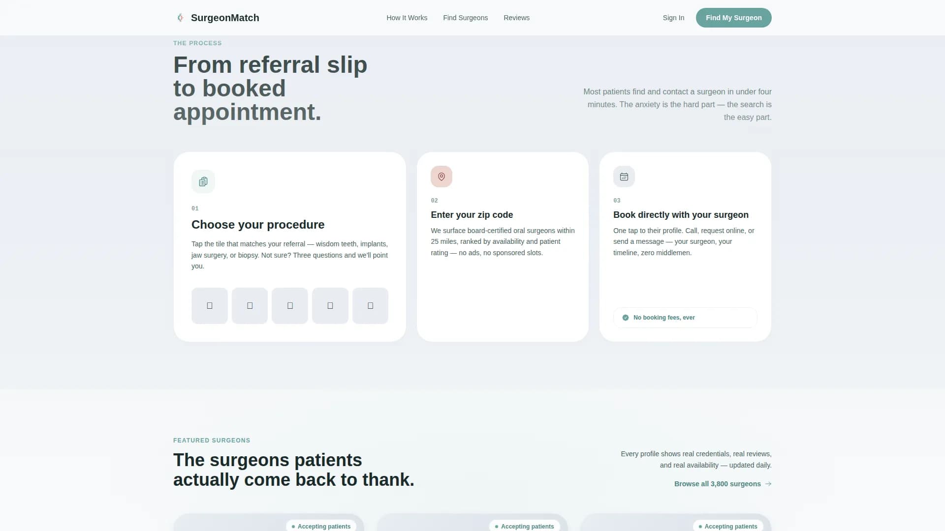 Oral Surgeon Reviews Website Template