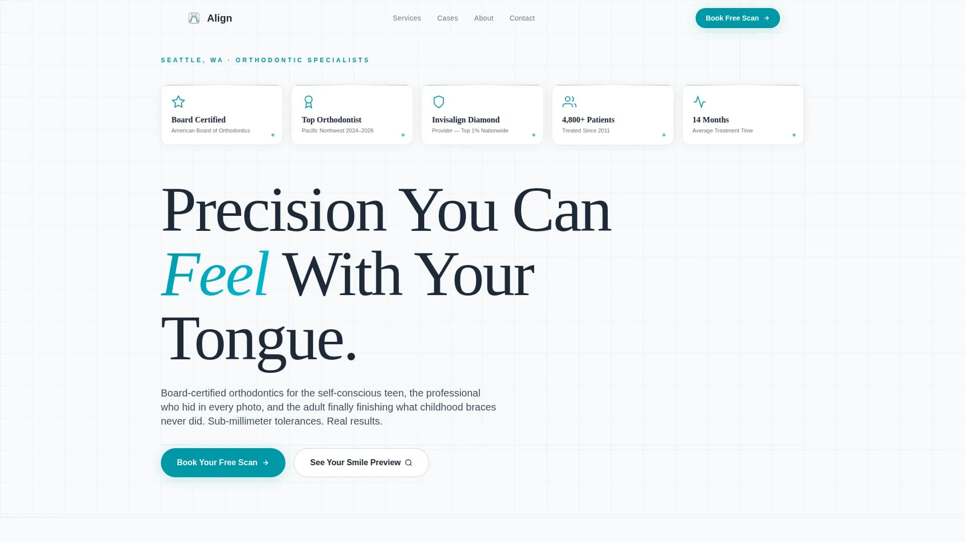 Dental Clinic Website Template — Precision Orthodontics