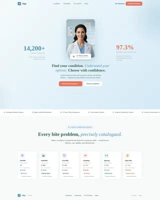 Align - Comprehensive Orthodontist Landing Page Template