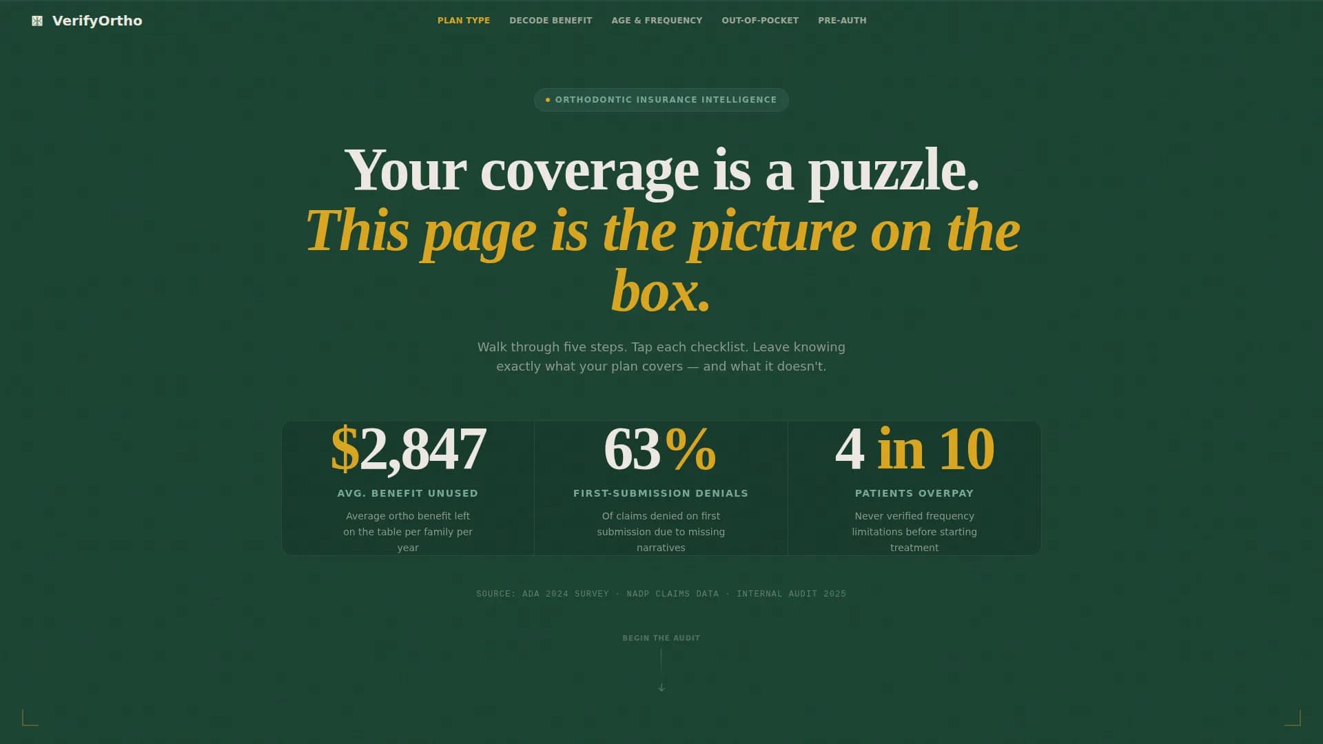 Orthodontist Insurance Verification Website Template