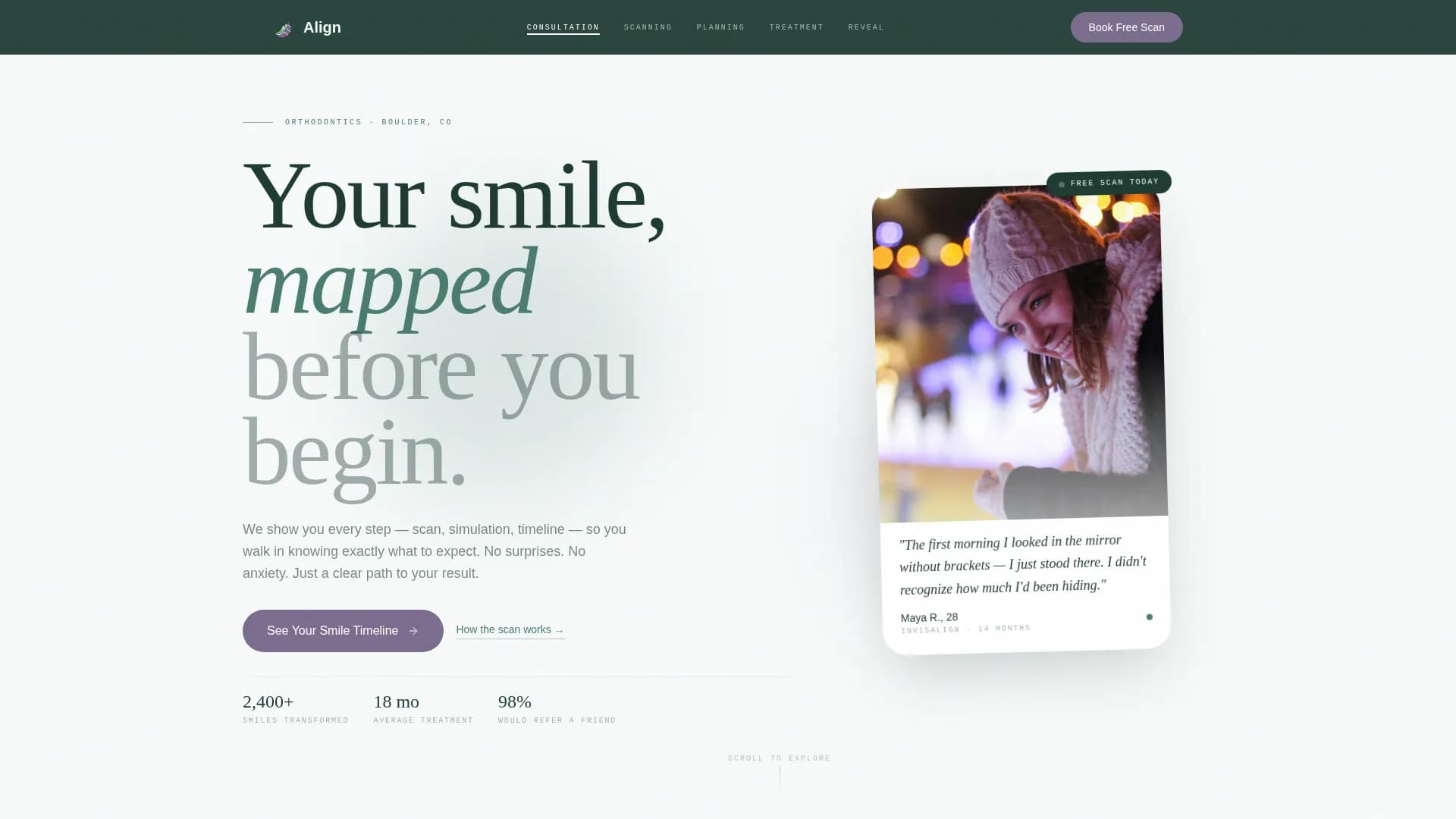 Orthodontic Treatment Journey & Process Transparency Website