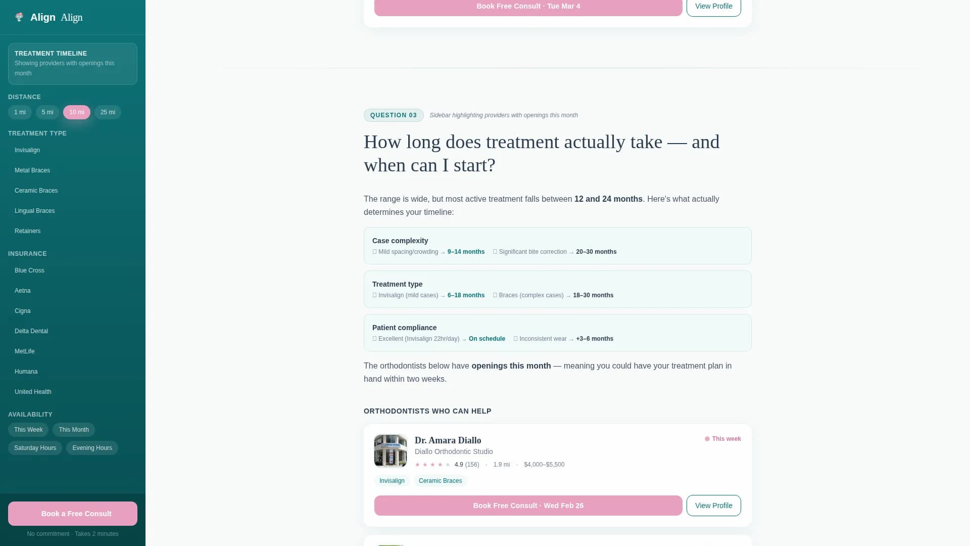 Orthodontist Directory & Provider Search Website Template