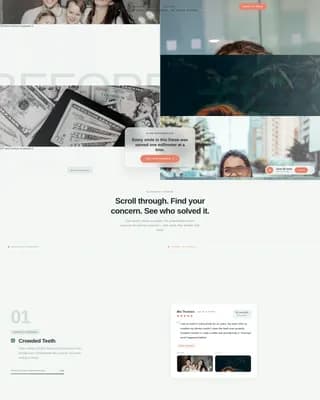 Orthodontist Before & After Smile Transformation Website Template