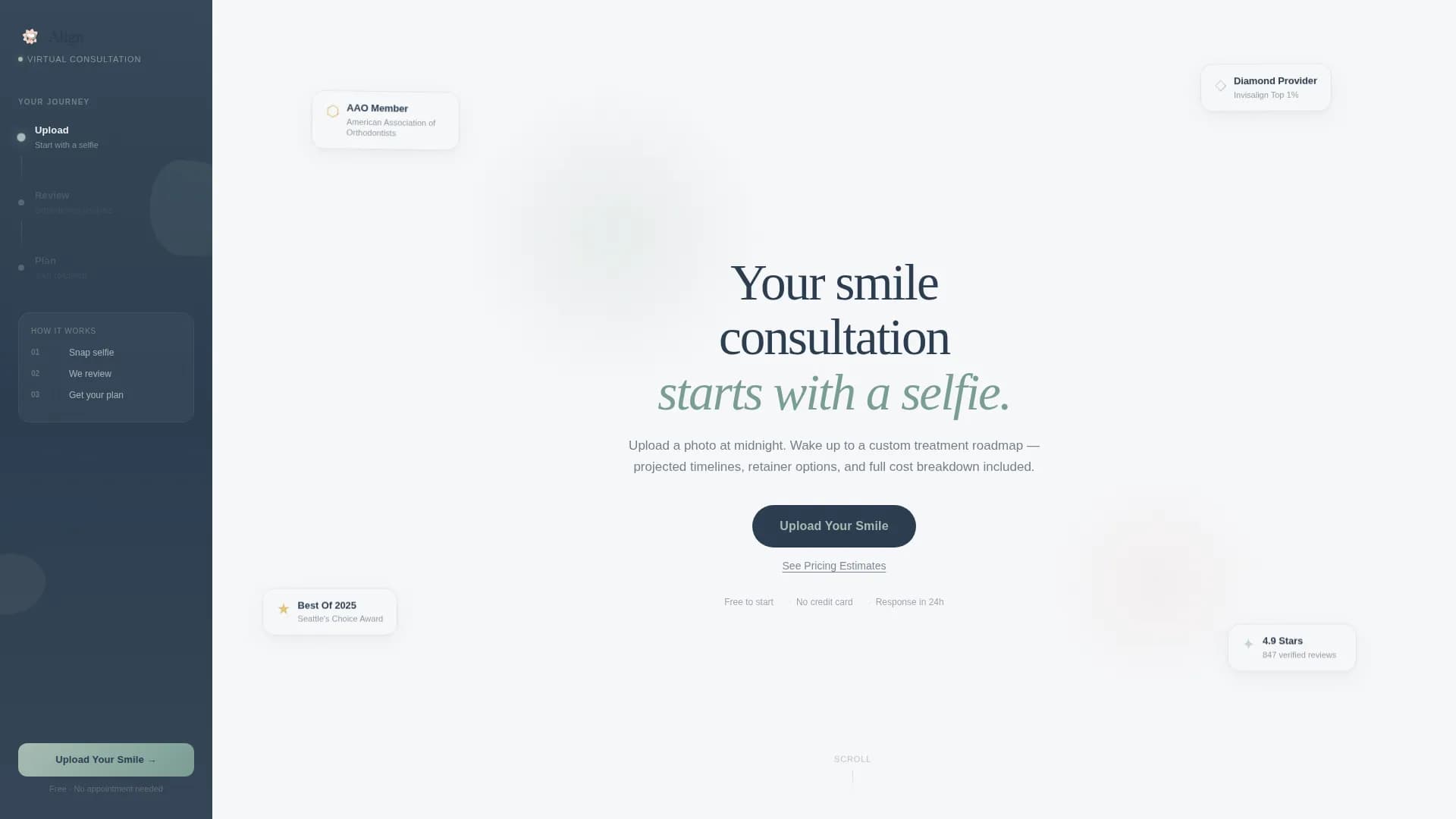 Orthodontist Virtual Consultation Landing Page Template