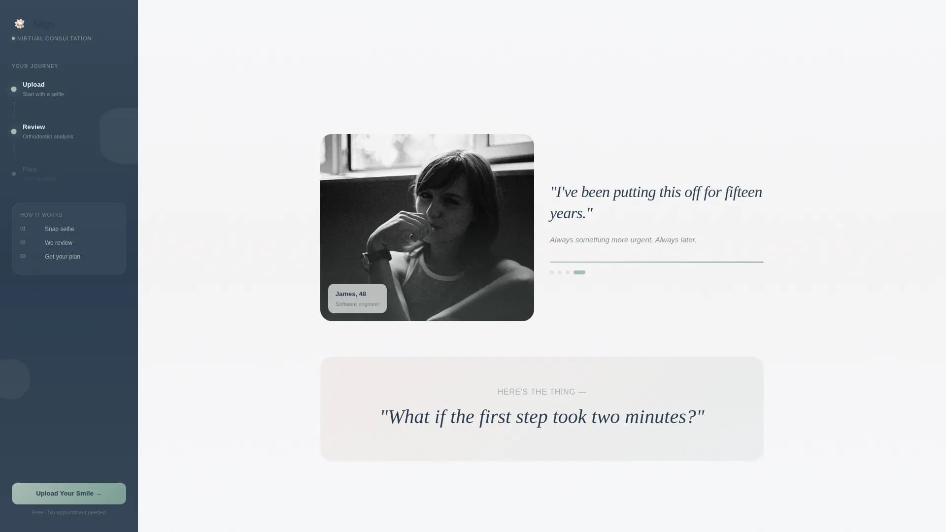 Orthodontist Virtual Consultation Landing Page Template