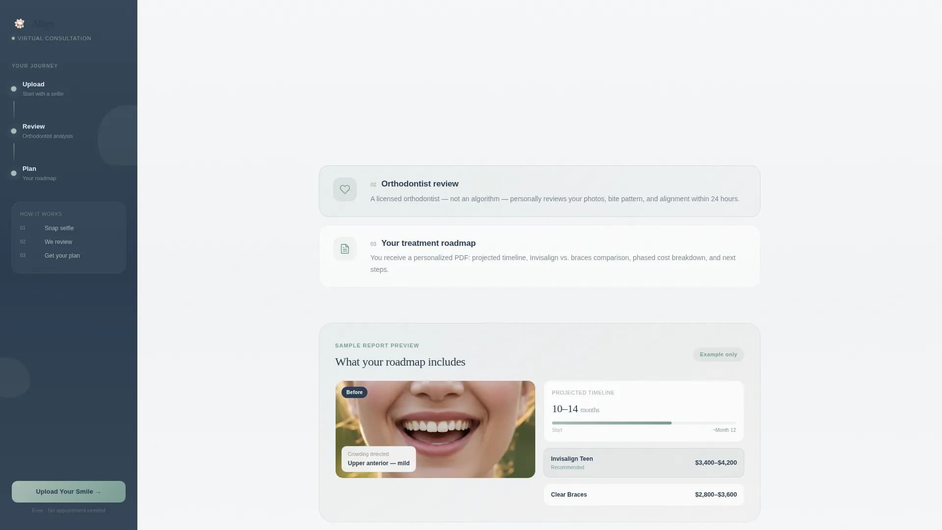 Orthodontist Virtual Consultation Landing Page Template