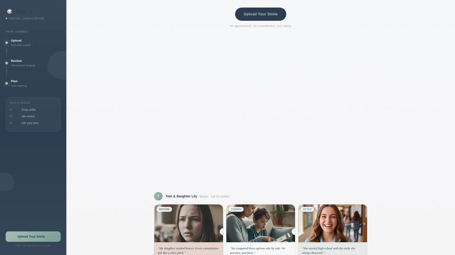 Orthodontist Virtual Consultation Landing Page Template