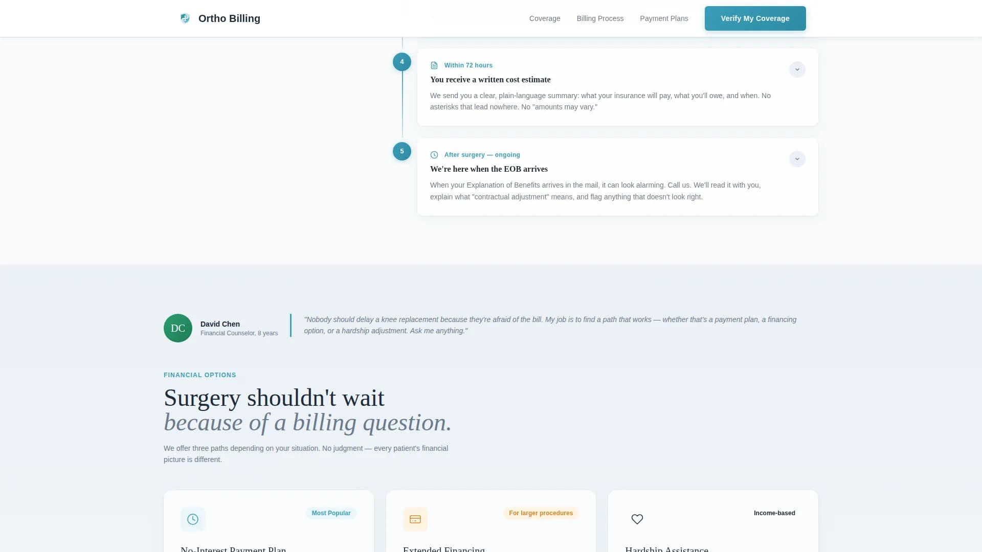 Orthopedic Surgeon Comparison Website Template