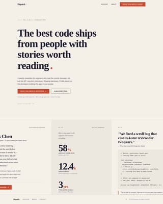 Dispatch - Artisan Developer Landing Page Template