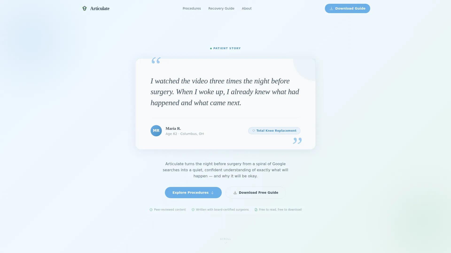 Orthopedic Surgeon Reviews Website Template